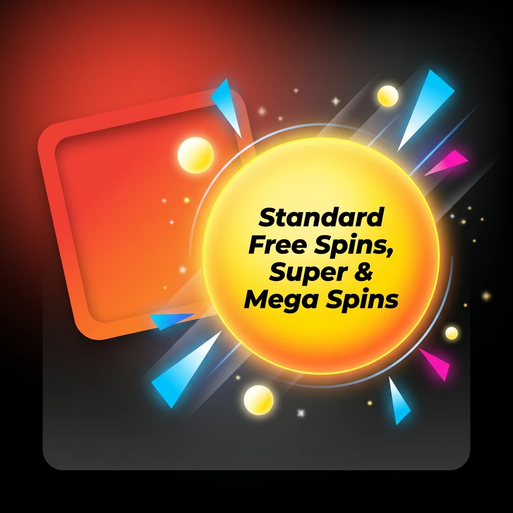 Standard Free Spins, Super & Mega Spins